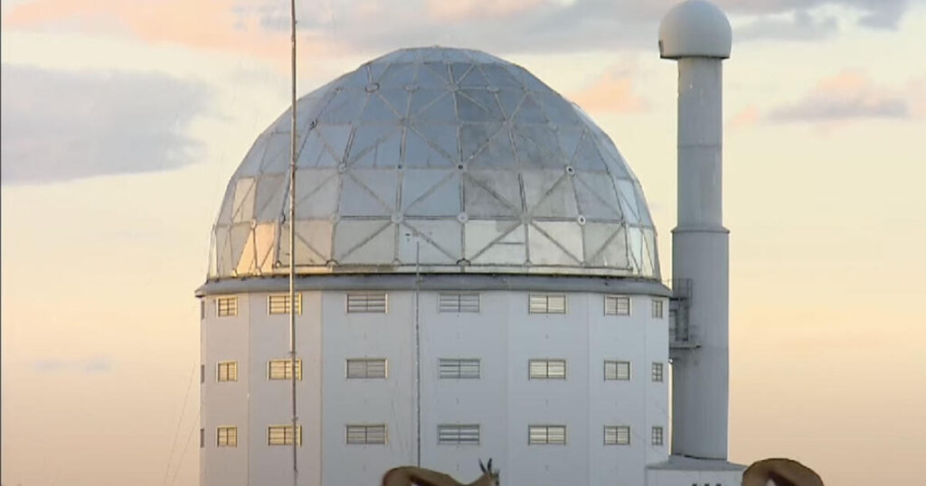 Observatory dome at twilight