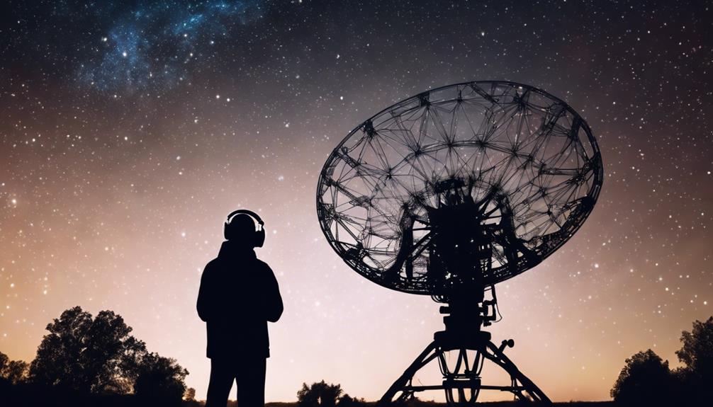 stargazing under a telescope