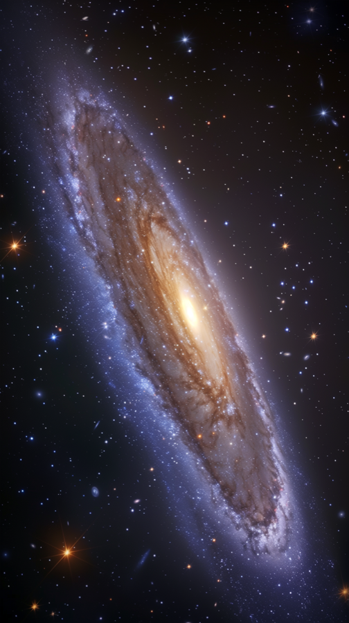 photorealistic milky way galaxy arm stretching across a dark sky 2