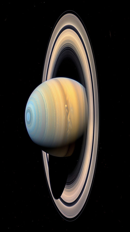 photorealistic saturn with rings 2